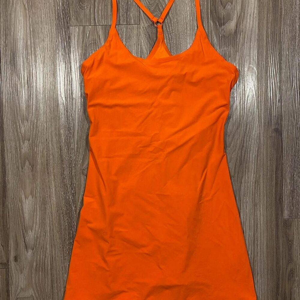 Outdoor Voices Orange Dress with built in shorts Size Medium NWOT
